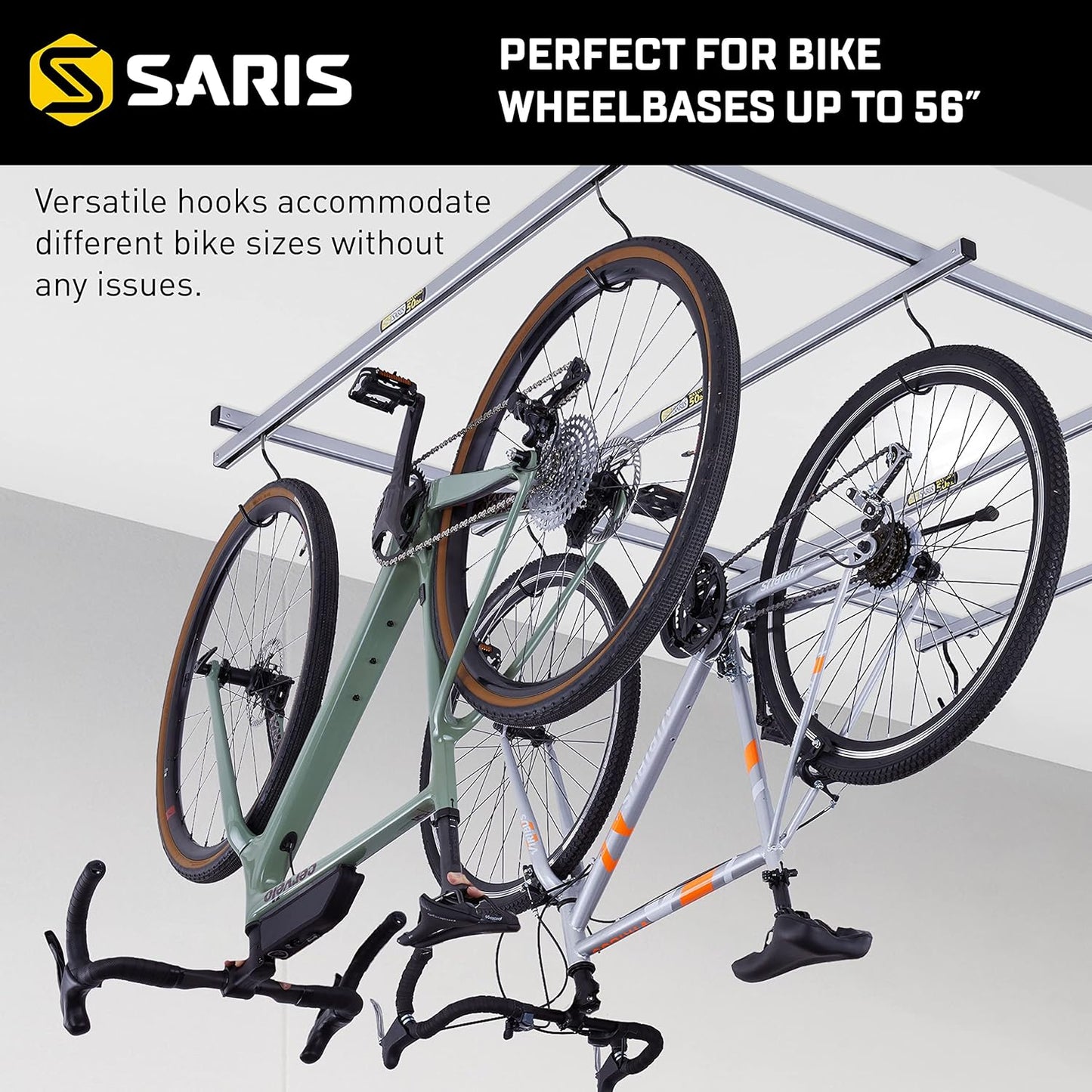 Saris Bike Storage, Cycle Glide Home Bicycle Parking, Ceiling Rack and Add-on-Kit