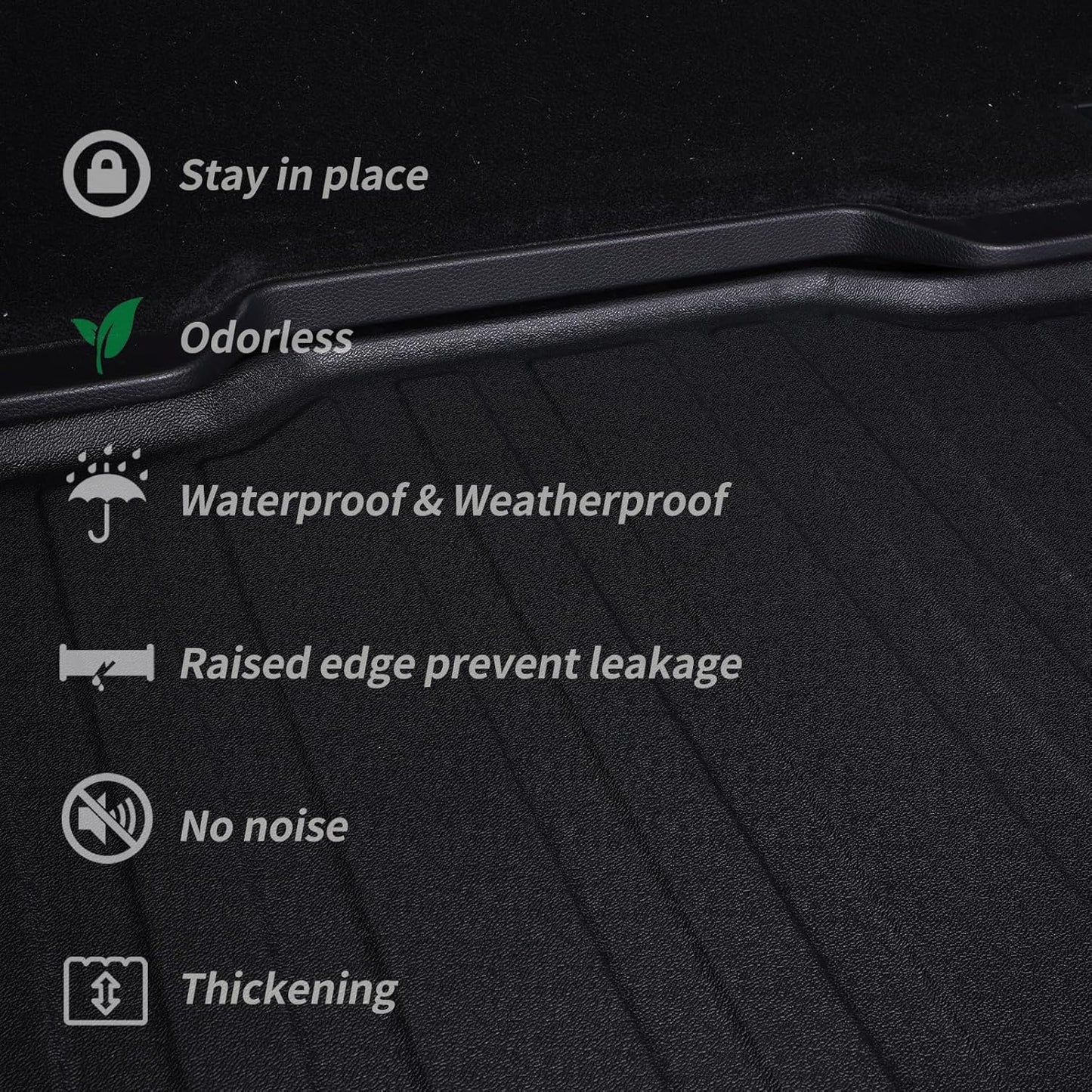 Large Cargo Liners Custom Fit 2024 2025 for Mazda CX90 CX 90 TPE All Weather Trunk Mat Accessories, Waterproof Rear Cargo Mat Easy to Clean for 2024 Mazda CX-90-Black