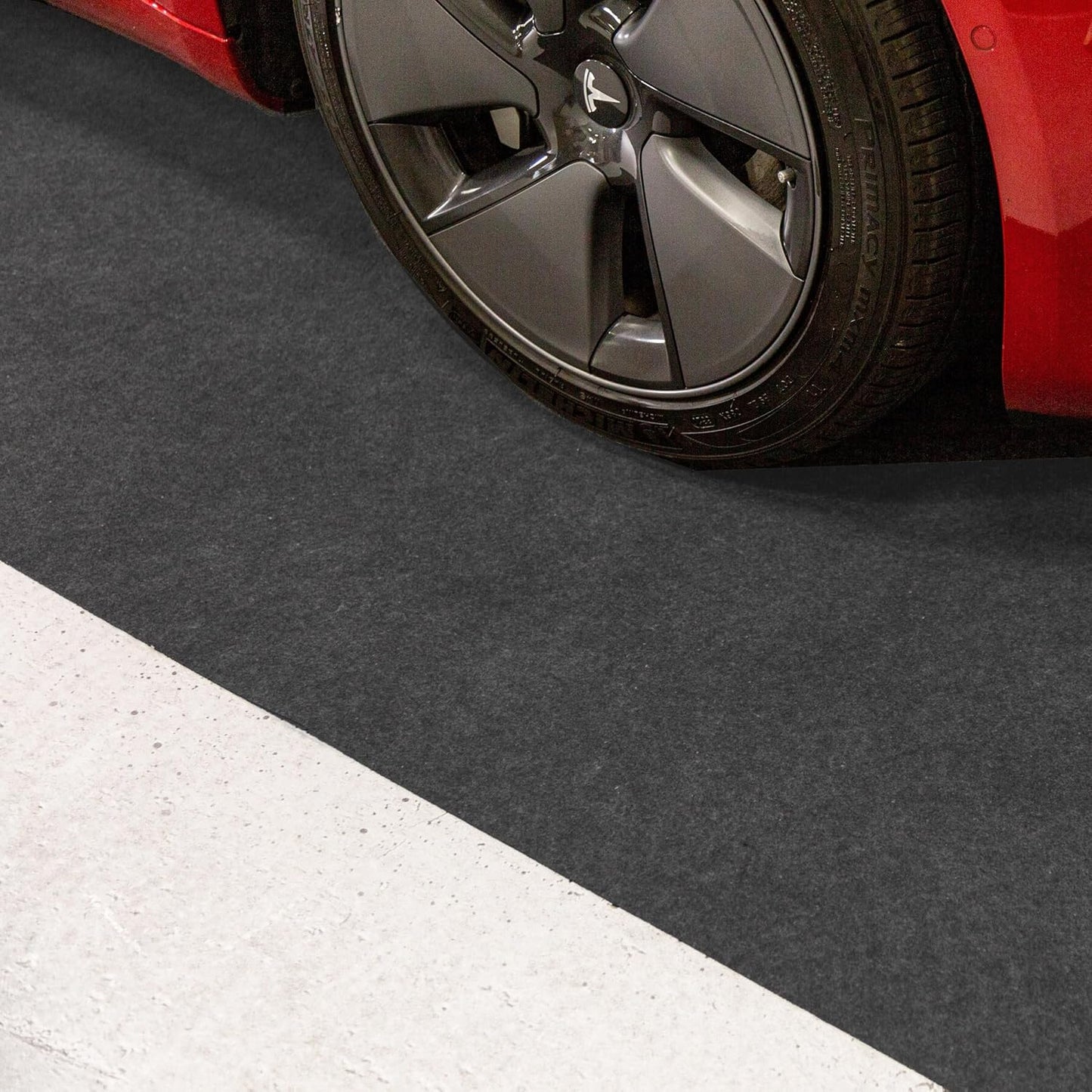 G-Floor Drip & Dry Absorbent (7'6" x 17', Grey) Floor Mat with Waterproof Vinyl Backing for Protecting Your Garage Floor - Just Unroll to Install!