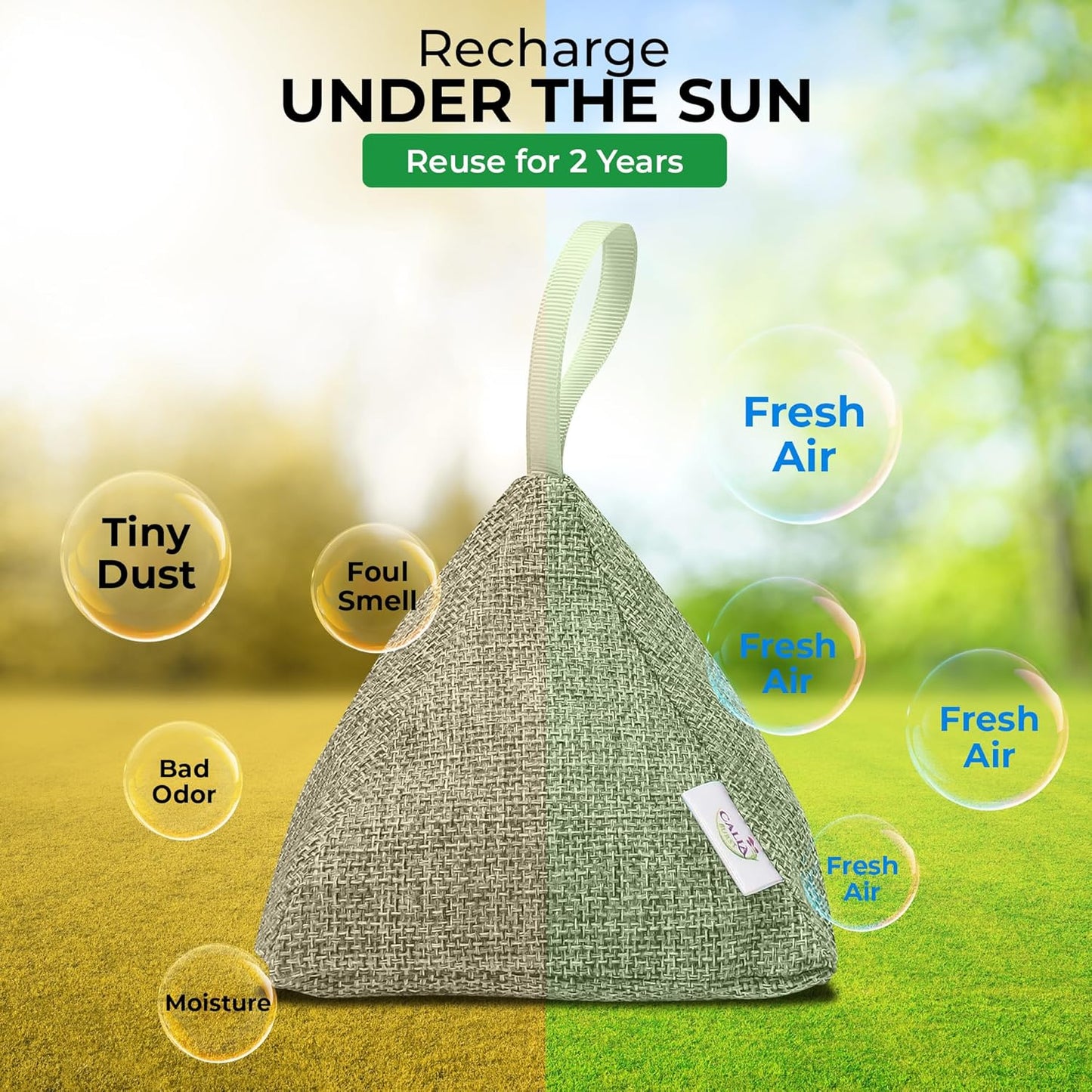 4 Pack Bamboo Charcoal Air Purifier Bags 200 Grams Each - Odor Absorber & Eliminator for Home, Car, Pets, Activated Charcoal Natural Freshener, Eco-Friendly & Reusable (Designer Colors)