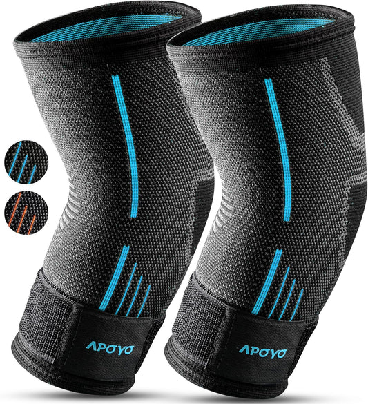 APOYO Elbow Brace for Tendonitis and Tennis Elbow, (Pair) Compression Sleeve for Arthritis, Workouts, Reduce Joint Pain During Fitness Activity (XX-Large)
