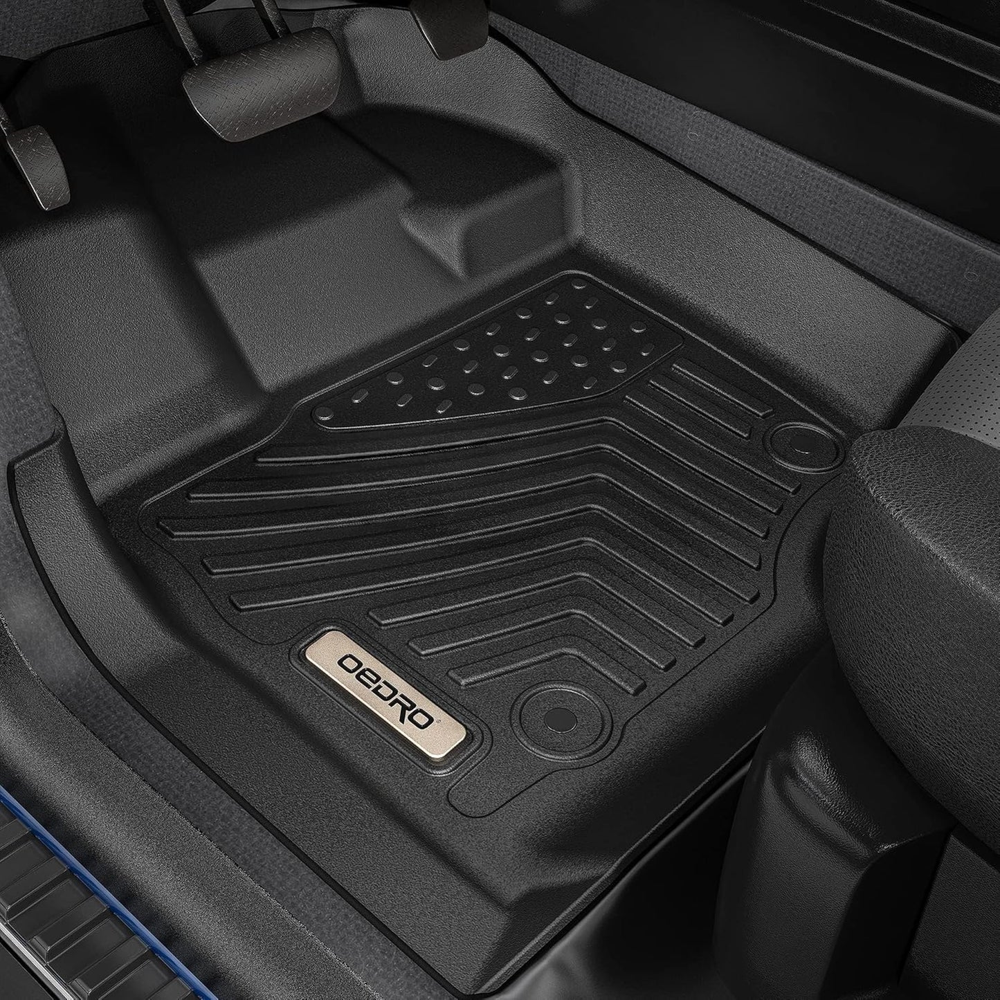 OEDRO Floor Mats Fit for 2014-2019 Mercedes Benz CLA-Class/2015-2020 Benz GLA-Class, Black TPE All Weather Front & Rear 2 Row Liner Set