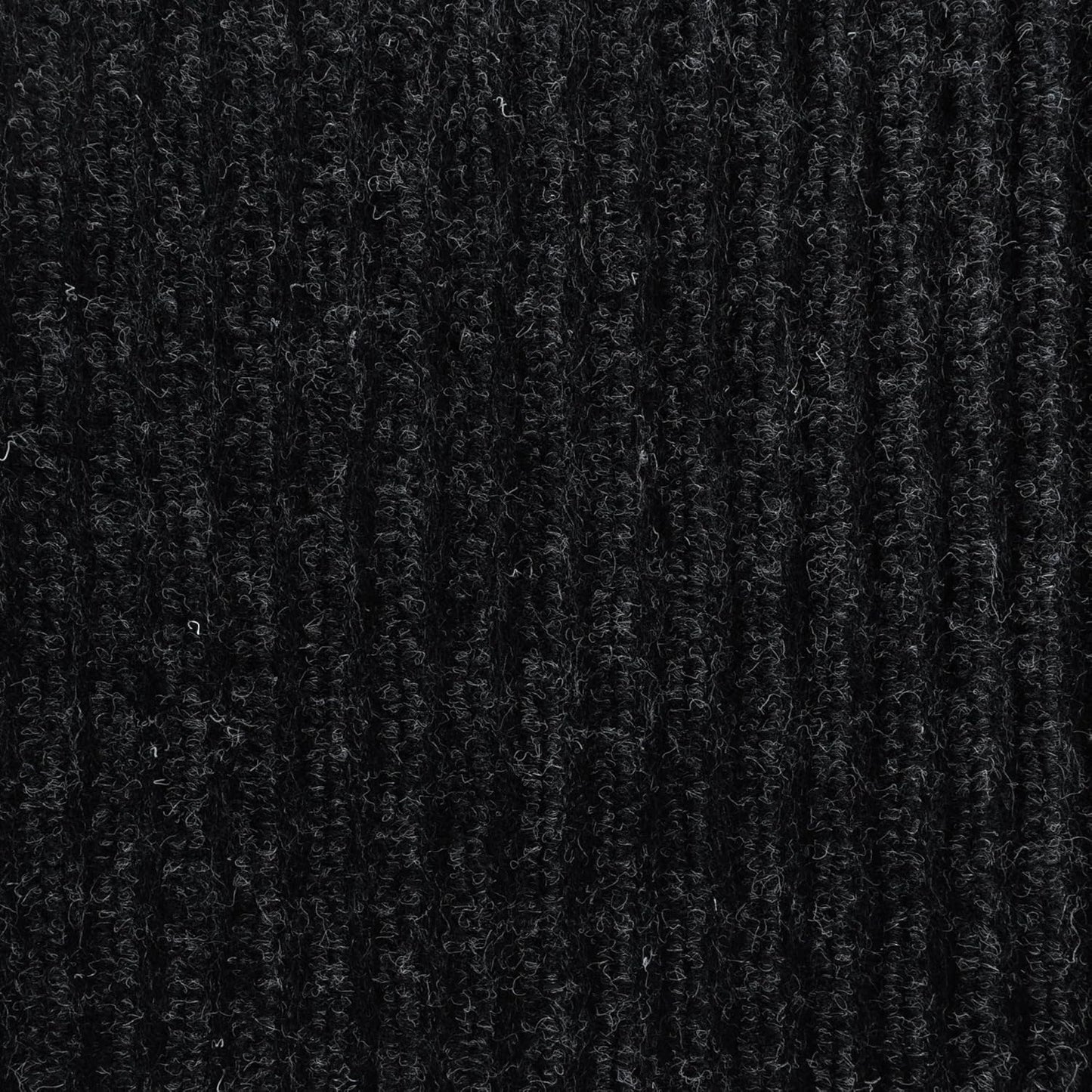 iCustomRug Spartan Weather Warrior Indoor/Outdoor Utility Ribbed Carpet Runner with Non-Slip Thermoplastic Rubber Backing, 3ft X 42ft in Black