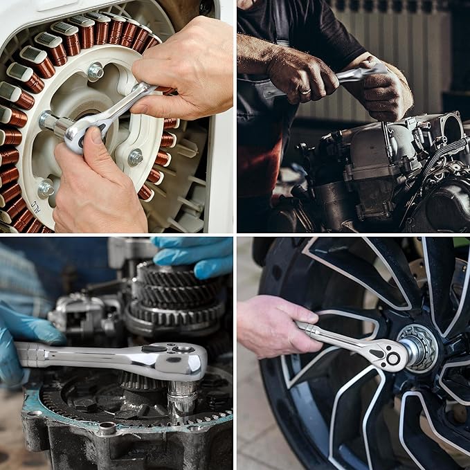 Amazon Basics Mechanic's Tool Socket Set With Case, 123-Piece