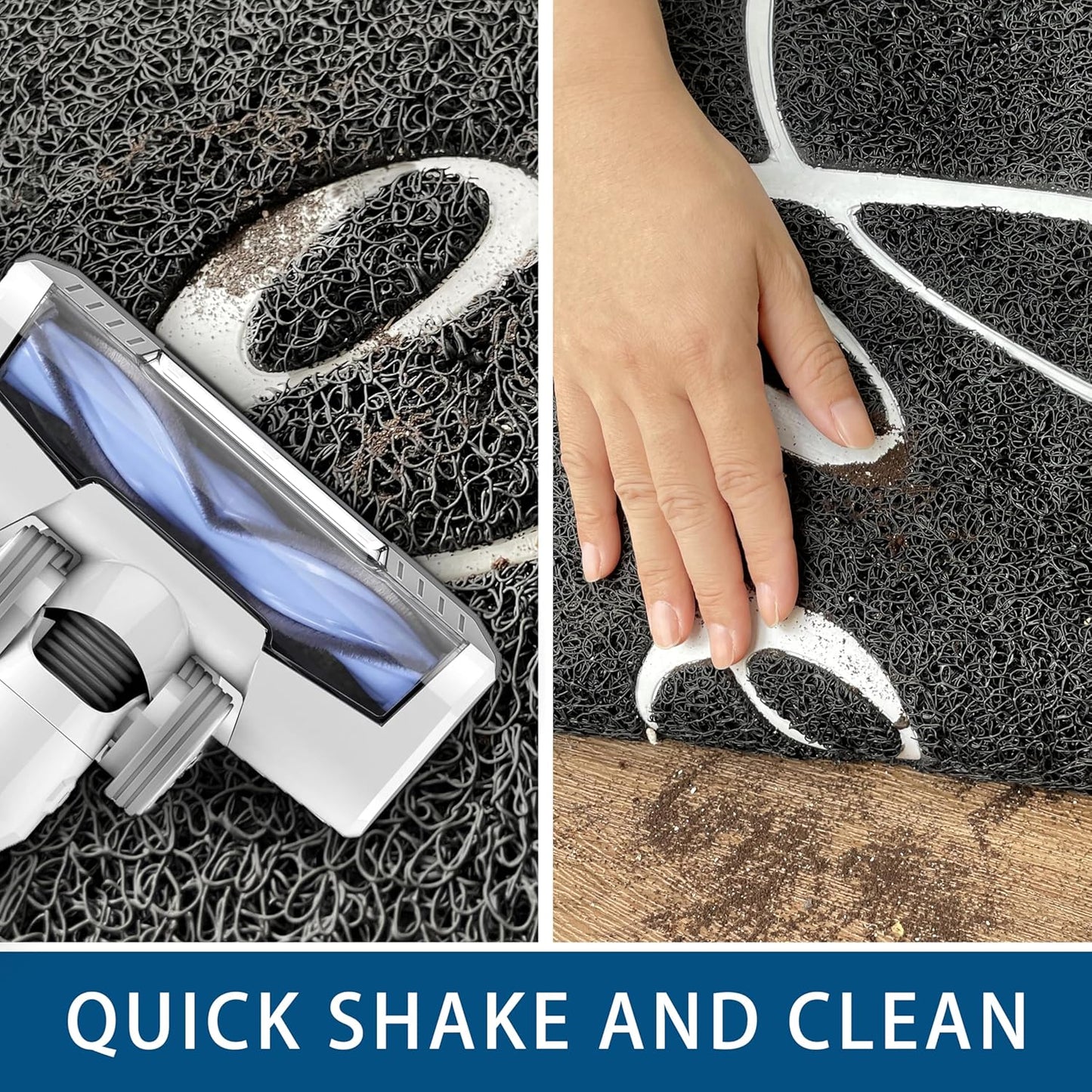 EARTHALL Door Mat Outside Inside Hello Doormat, 36"x24", Durable Floor Mat Non Slip Mat Ultra Absorb Mud Easy Clean Front Doormat for Garage, Entryway, Patio, High Traffic Areas, Black