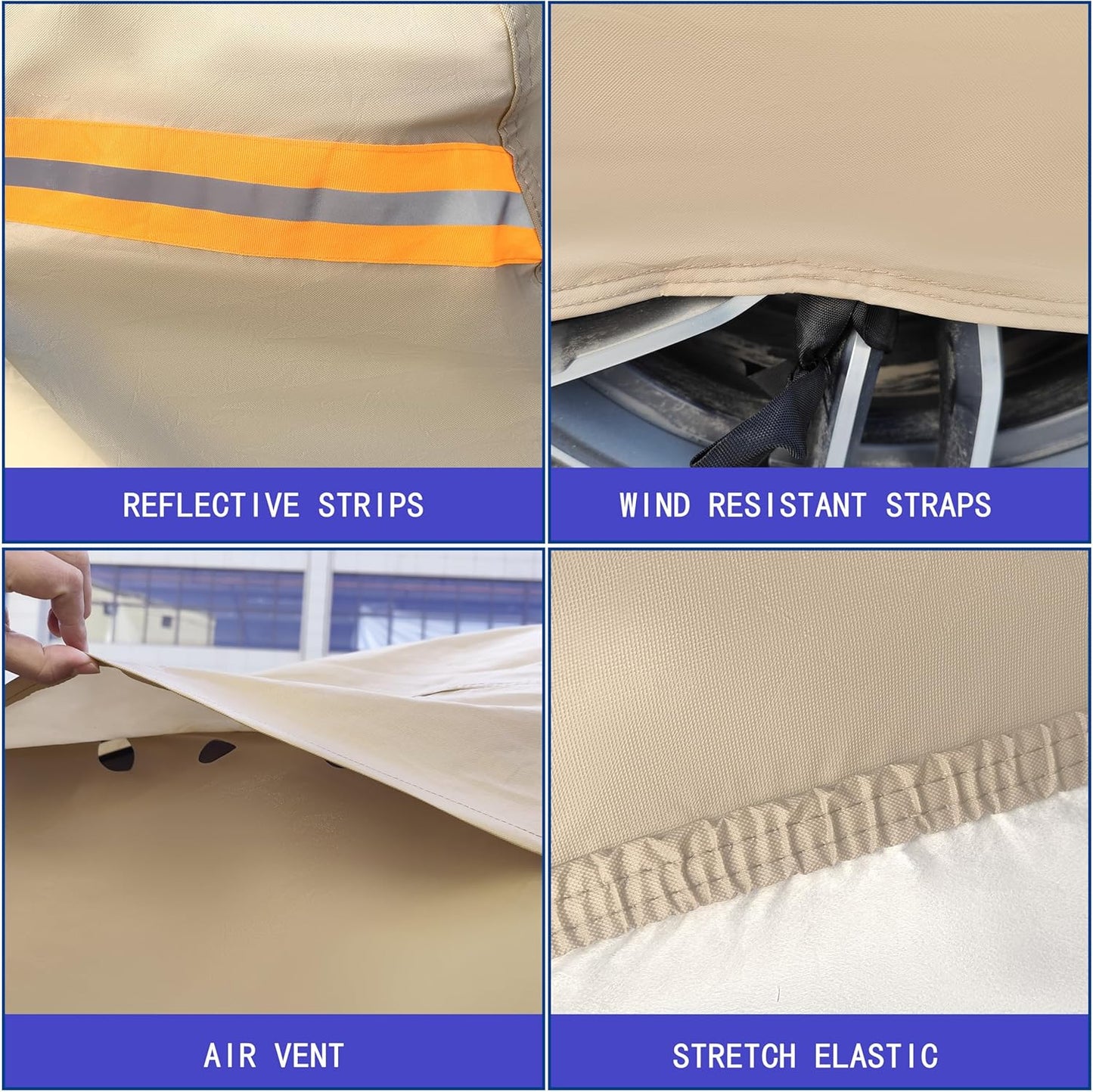 Heavy Duty Outdoor Car Cover Custom Fit for BMW X5,Windproof All Weather Waterproof Sun Rain UV Dust Snow Protection Outdoor Car Covers