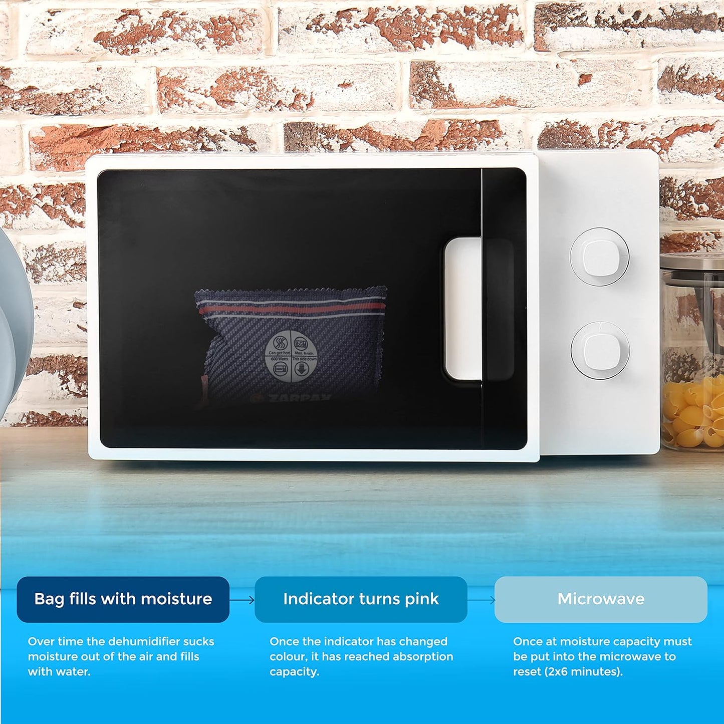 Car Dehumidifier - Rechargeable for Car, Auto, Truck, Van, SUV and RV/Motorhome Moisture absorber Dark Grey, Pack of 1