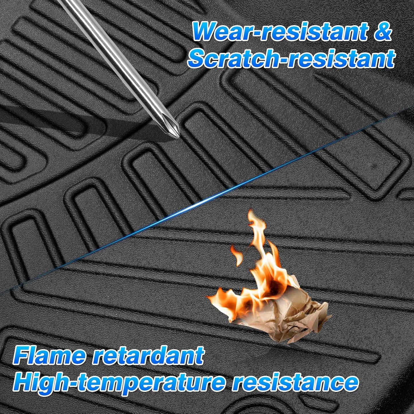 Cartist Floor Mats Fit for Chevrolet Blazer EV 2024 2025 2026/Cadillac Lyric 2023-2025 2026 All Weather Floor Mat Heavy Duty Carpet Protection